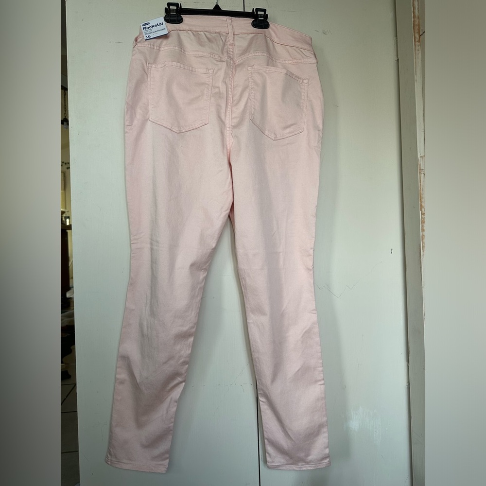 Old Navy Light Pink Straight Leg Jeans Size 16 NWT - Picture 2 of 11